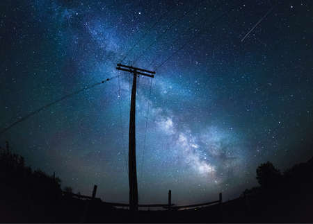 Phone Pole with the Milky Way