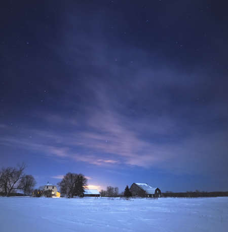 Winter moonlit photo