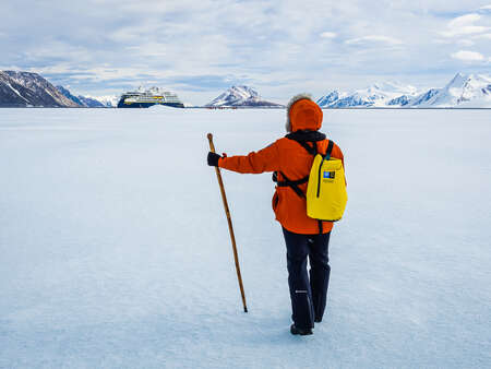 Standing on the frozen Weddell Sea