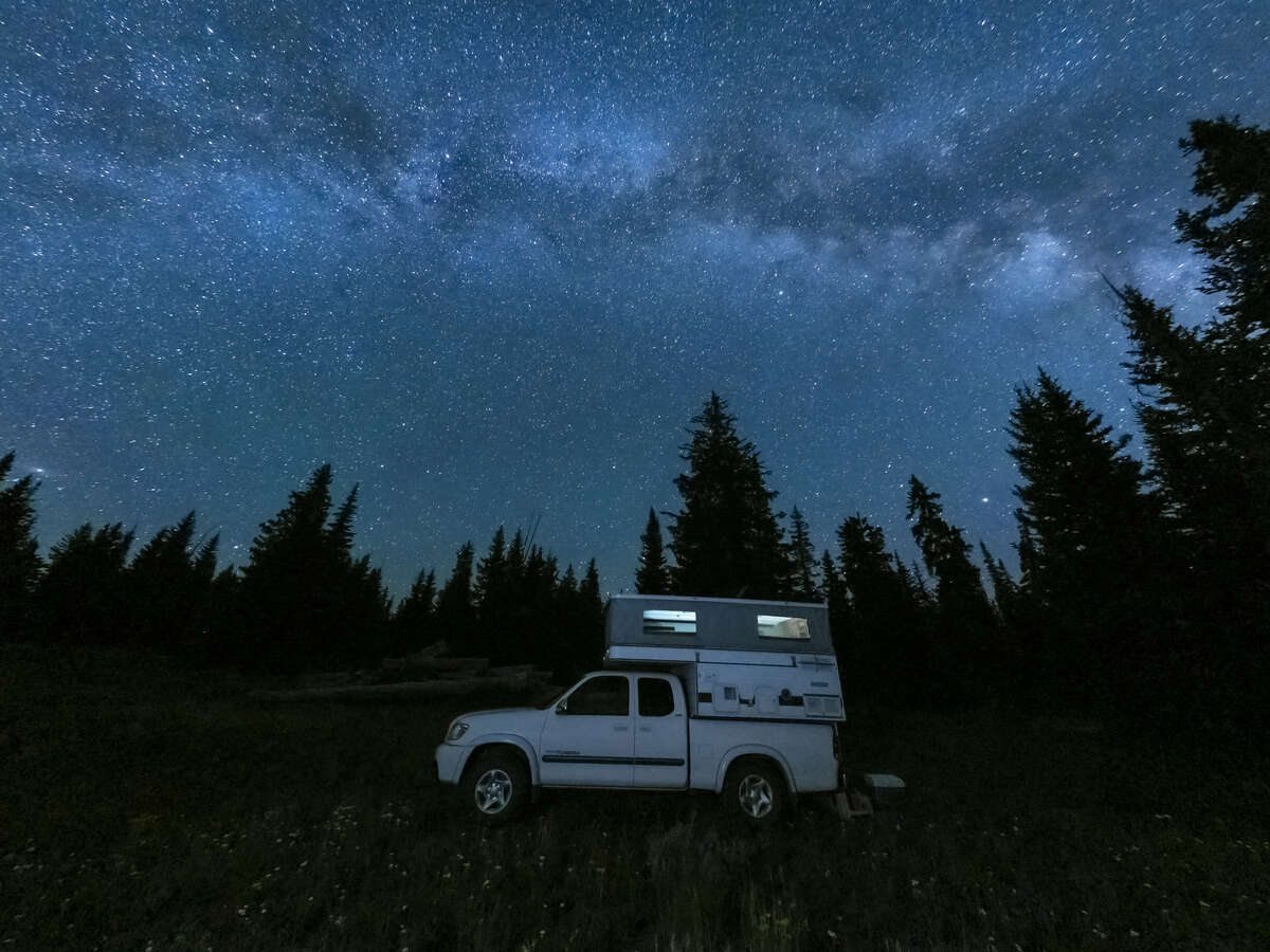 Milky Way Over Camper