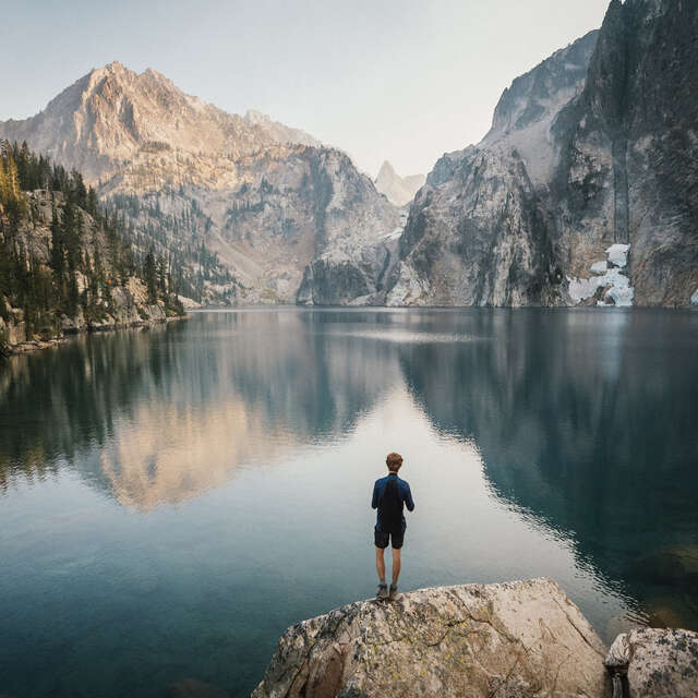 Standing in Front of Lake