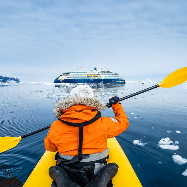 Kayaking icy waters