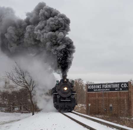 Steam locomotive in the snow #2