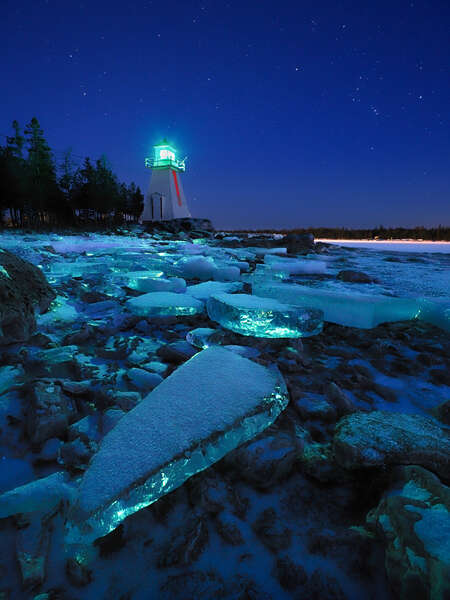 Frozen Lake and Light house
