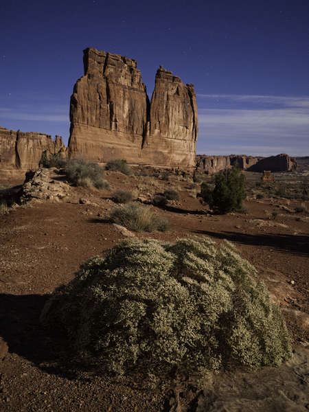 Moonlit rocks