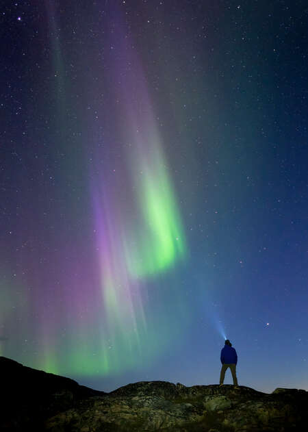 Man in Front of Aurora